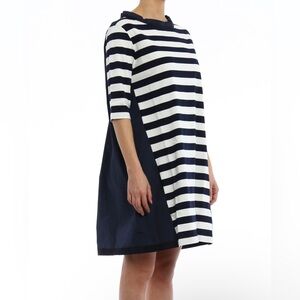 MONCLER Cotton and nylon blend striped dress size Medium